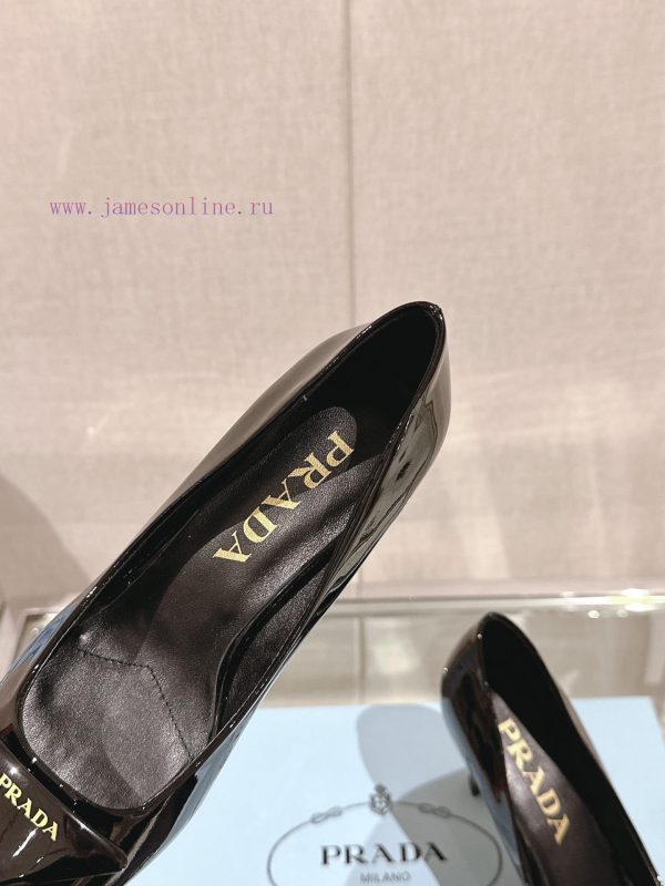 -24Ss Early Spring New Prada Stiletto ShoesThis patent leather high-heeled shoe presents a snz0k5lau - Image 7