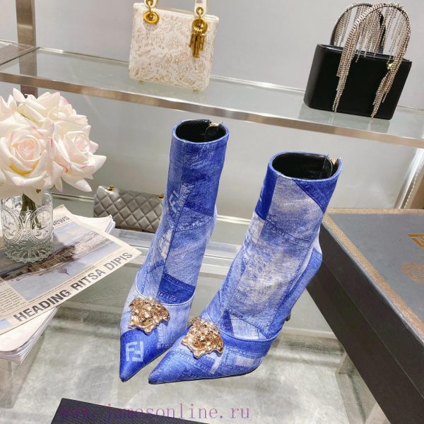 Fendi&Versace Joint Collection Fendi&Versace Short Boots??? Show style Fendi Dumesa Head&Heekp04j2l7 - Image 5