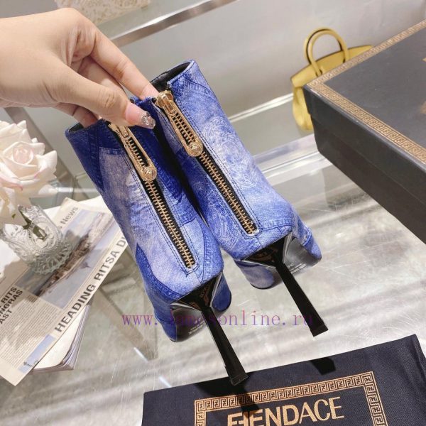 Fendi&Versace Joint Collection Fendi&Versace Short Boots??? Show style Fendi Dumesa Head&Heekp04j2l7 - Image 8