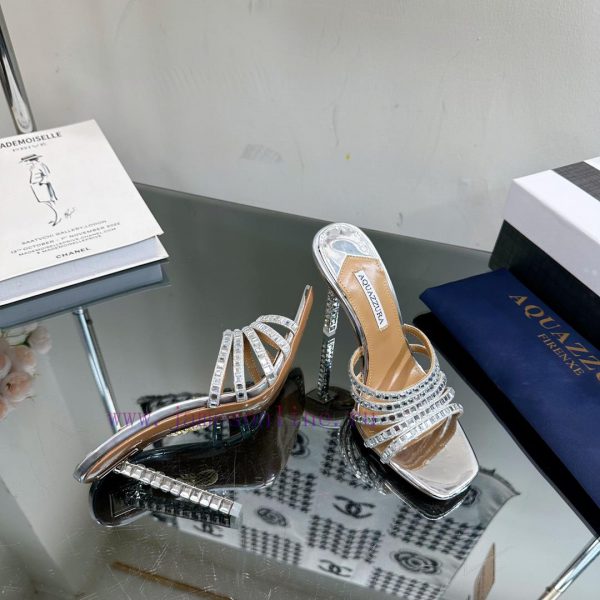 2024 Spring/Summer New AQUAZURA Zp Original Mold New Glass Door Diamond Heel Sandals————————pwxtufss - Image 10