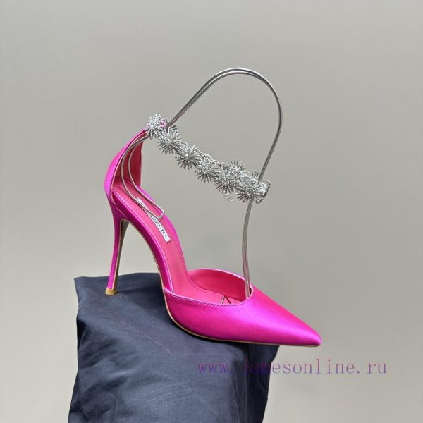 The mostAQUAZURA Big Pineapple Water Diamond Decorative High Heels2023 Spring/Summer Water Dmf6yi19d - Image 8