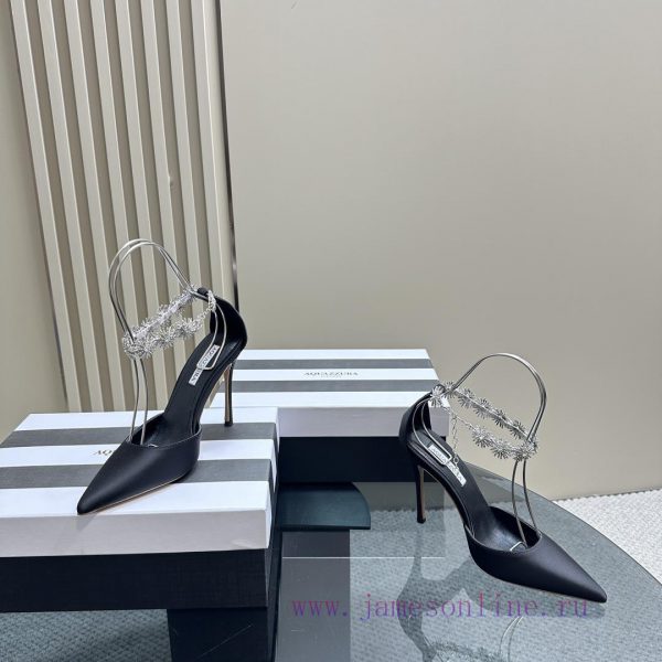 The mostAQUAZURA Big Pineapple Water Diamond Decorative High Heels2023 Spring/Summer Water Dgrwmdy4m - Image 7