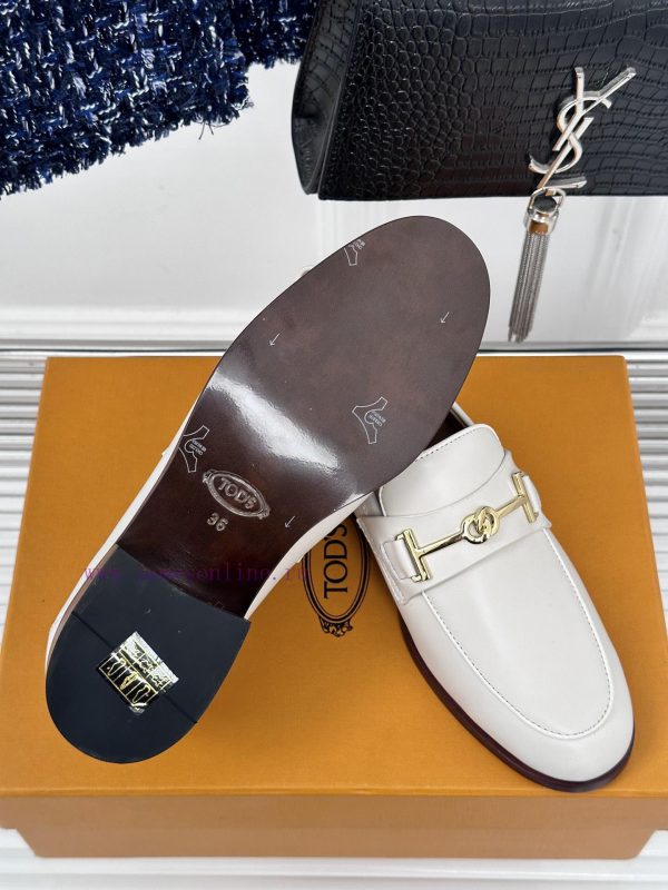Tods Classic Coarse Heel Horseneck BuckleLefu shoesSignature T-shaped buckle, simple and exq6mez66h4 - Image 10