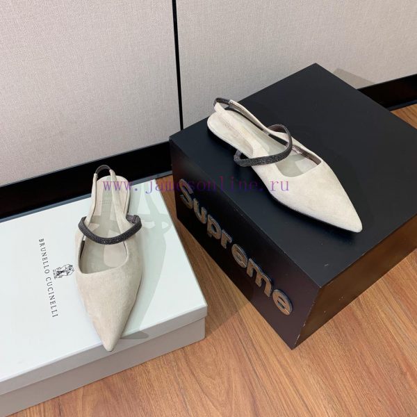 The classic inspiration of BRUNELL CUCINELL rear air flat sandals defines the modern and eleem1axihn - Image 3