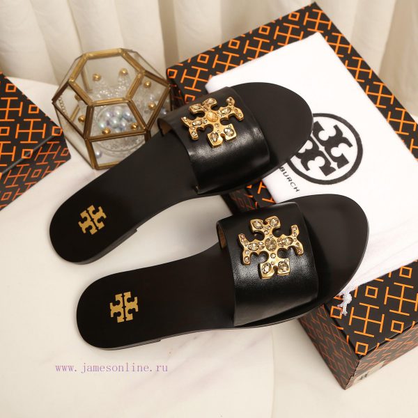 19818-2 Toribechi Flat Dragged Sandals, made of cowhide fabric, available in black, burgundy2b92ghqn - Image 9