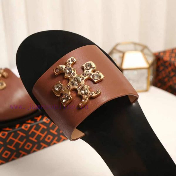 19818-2 Toribechi Flat Dragged Sandals, made of cowhide fabric, available in black, burgundy761l0wha - Image 5