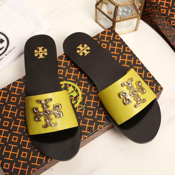 19818-2 Toribechi Flat Dragged Sandals, made of cowhide fabric, available in black, burgundyczko4n67 - Image 7