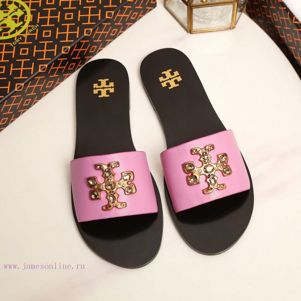 19818-2 Toribechi Flat Dragged Sandals, made of cowhide fabric, available in black, burgundy6xymp5lo - Image 3