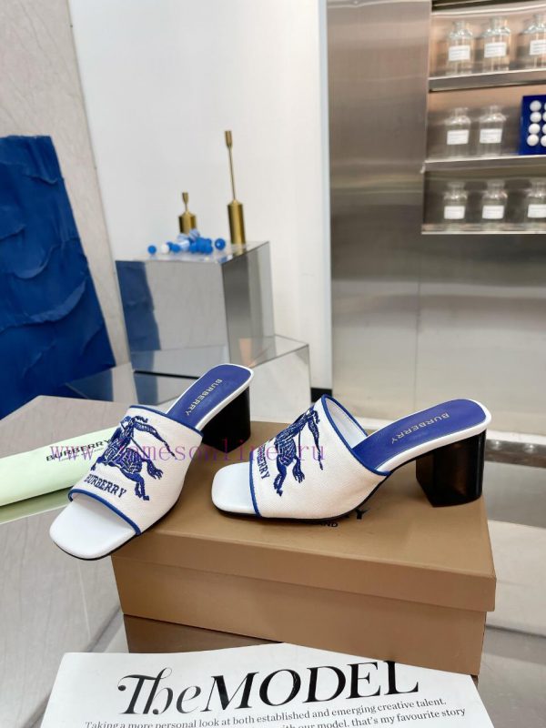 New Product Launch ️ Burberry Thick Heels and Flat Slippers Channel Goods Vulcanized One Stejncw3s9q