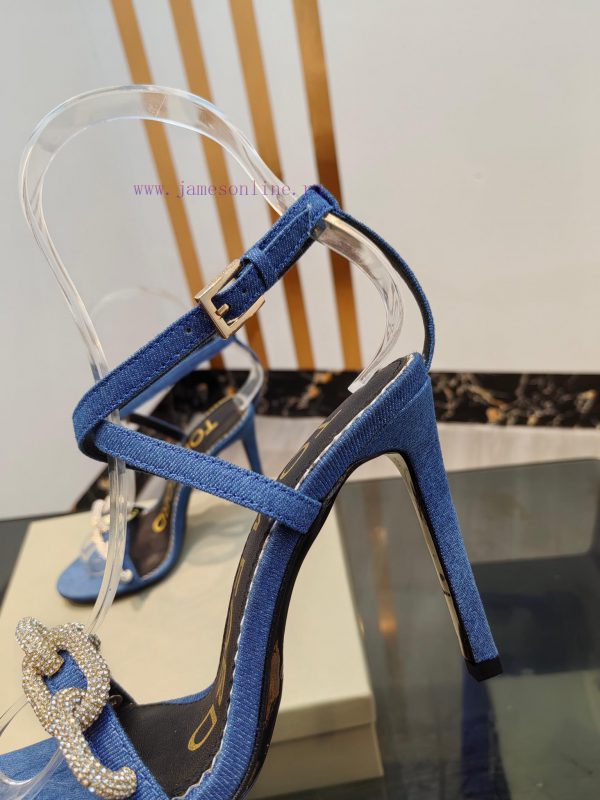 TOM FORD Top High Heel SandalsImported cowhide upperFoot pad sheepskinAAA grade original blariekitw4 - Image 6