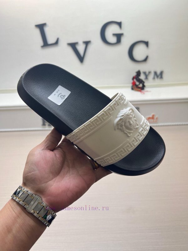 Versace slippers men's high-end brand official website 11 latest masterpiece original mold cq4s59uef