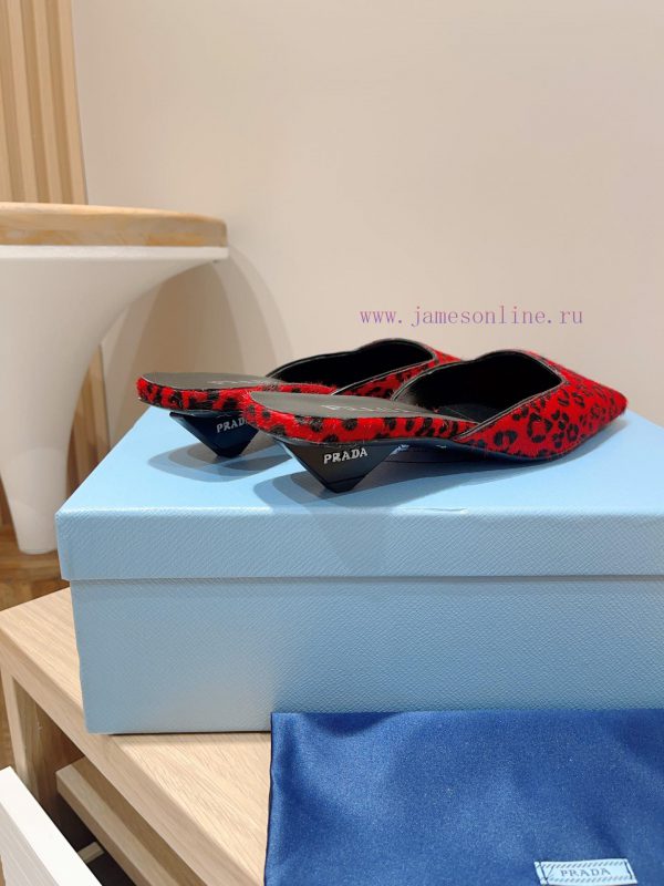 -24Fw Summer New Prada Square Head Leopard Pattern Muller Half SlippersThis leopard print M ay9nmjh1 - Image 8