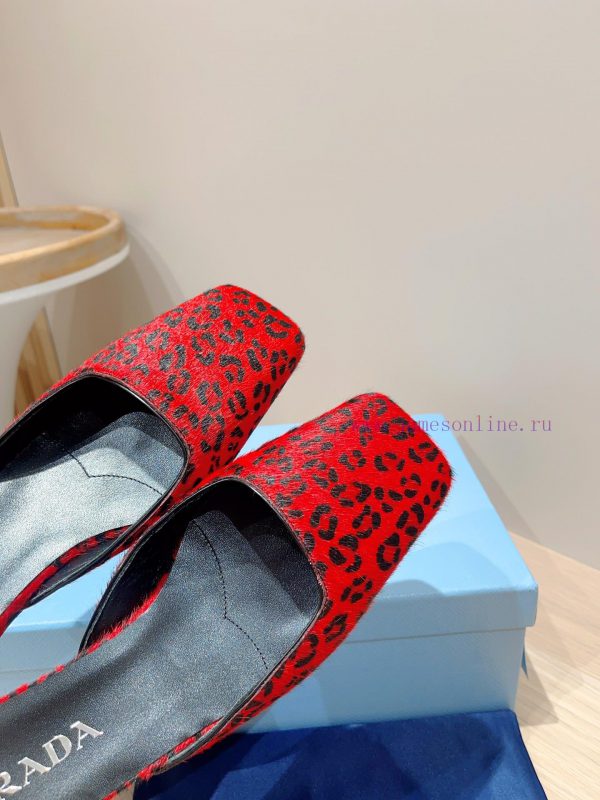 -24Fw Summer New Prada Square Head Leopard Pattern Muller Half SlippersThis leopard print M ay9nmjh1 - Image 9