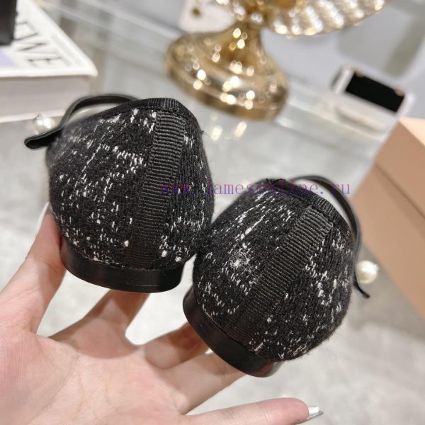 Top tierDior 2024 vs Spring/Summer New CollectionRound toe single shoe with small pearl stral4imkiiq - Image 9