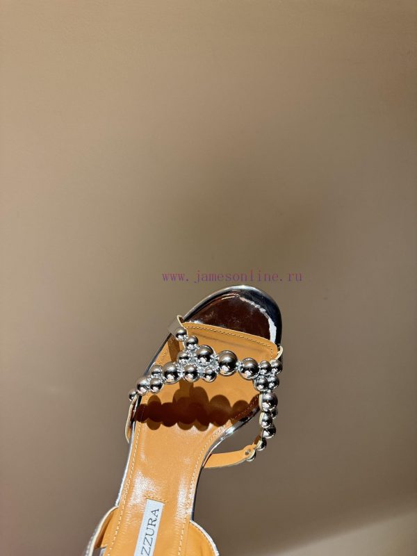 The mostAQUAZURA Big Pineapple Pearl Decorative High Heels2024 spring/summer rhinestone deco70e7q3df - Image 5