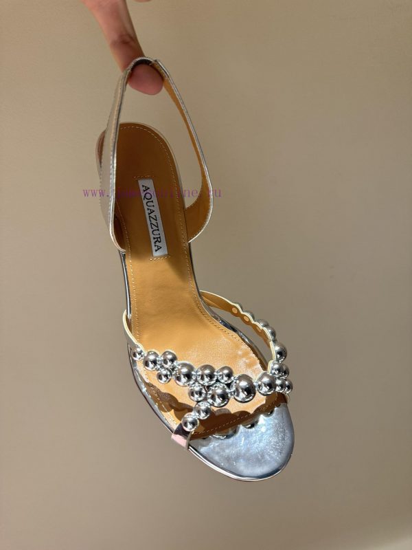 The mostAQUAZURA Big Pineapple Pearl Decorative High Heels2024 spring/summer rhinestone deco70e7q3df - Image 9