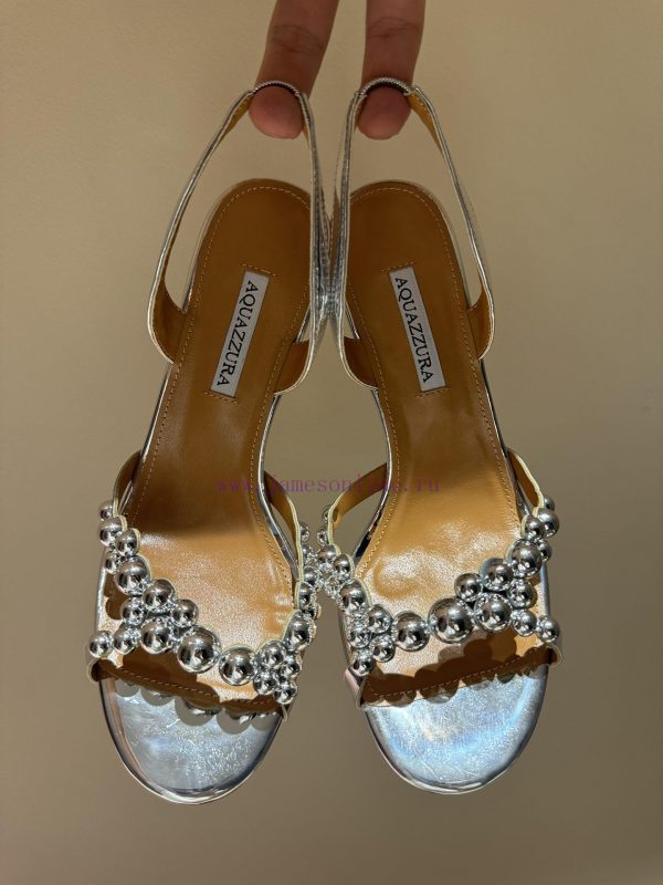 The mostAQUAZURA Big Pineapple Pearl Decorative High Heels2024 spring/summer rhinestone deco70e7q3df - Image 10