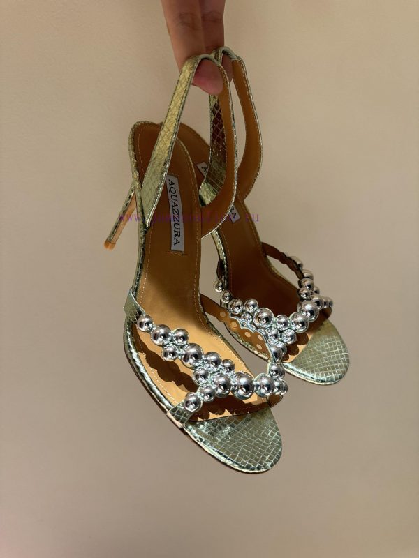 The mostAQUAZURA Big Pineapple Pearl Decorative High Heels2024 spring/summer rhinestone decokax9od9n - Image 11
