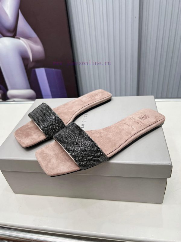 Brunello Cucinelli B C sandals are now available in new stylesImported cashmere fabric with t1twctvz - Image 5