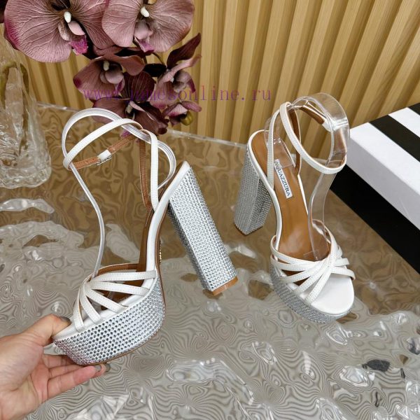 2024 Spring/Summer New AQUAZURA Zp Original Mold New Waterproof Platform High Heel Sandals——j2m1mogd - Image 8
