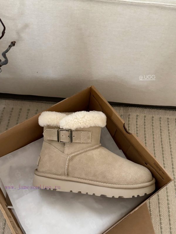 ?*g ₂₀₂₄ .  Curl up a row of buttoned snow bootsMilard Girl's Dream Boots~Handmade top layeriibdzumt - Image 4