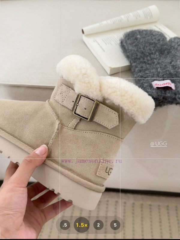 ?*g ₂₀₂₄ .  Curl up a row of buttoned snow bootsMilard Girl's Dream Boots~Handmade top layeriibdzumt - Image 5