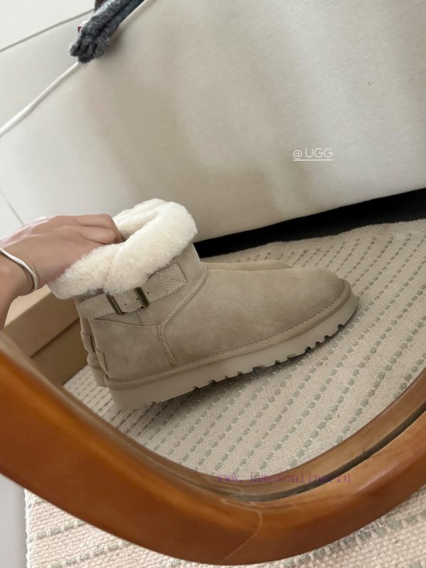 ?*g ₂₀₂₄ .  Curl up a row of buttoned snow bootsMilard Girl's Dream Boots~Handmade top layeriibdzumt - Image 8