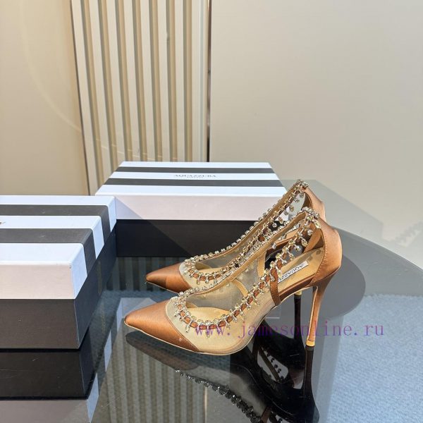 Aquazzura | Golden Pineapple New Product Crystal Diamond Single Shoes_______________________h9p5dt2k