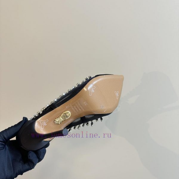 Aquazzura | Golden Pineapple New Product Crystal Diamond Single Shoes_______________________119bvvgb - Image 11