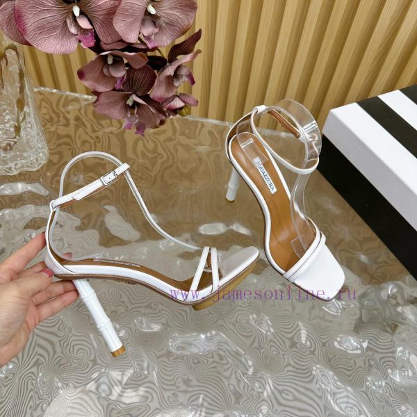 Aquazzura 2024 New Top Pineapple Women's Hollow High Heel Sandals Original 1:1 Open Mold Hee0dgxkck0 - Image 8