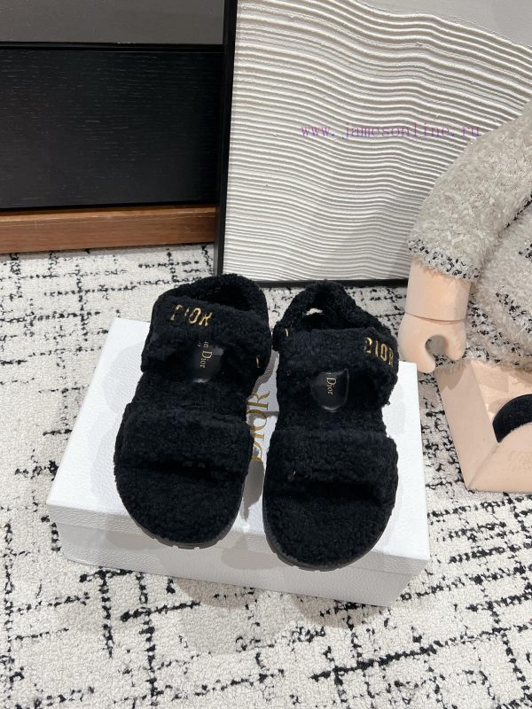 Top qualitydior fw24 new arrival～D Home 2024 Autumn/Winter New Wool SlippersThe fur is integ91ajf2gw