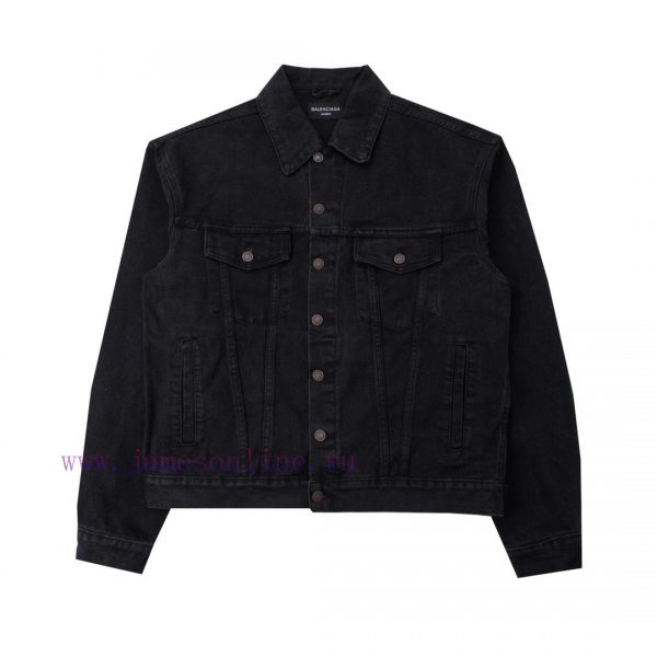 High qualityBalenciaga/Balenciaga Cola Embroidered Adhesive Letter Cowboy Jacket Jacket for 5u0p512q - Image 2