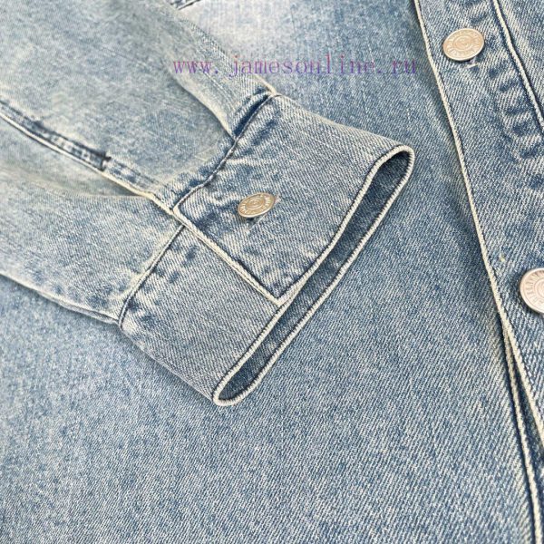 𝐌𝐚𝐢𝐬𝐨𝐧𝐌𝐚𝐫𝐠𝐢𝐞𝐥𝐚. mm6 Magira digital embroidery pocket washed retro blue denim shirt jacketMa txxdzz0u - Image 10