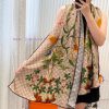 ️ NewGucci Double sided Double color Flower Cashmere Scarf~Super lift color High female cashz828n2l7