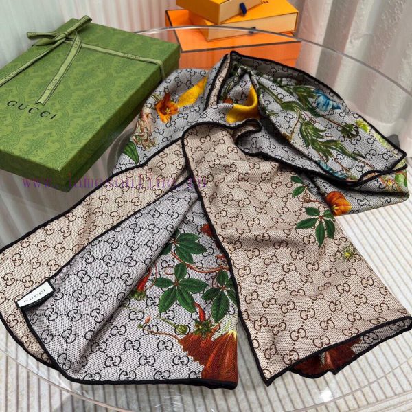 ️ NewGucci Double sided Double color Flower Cashmere Scarf~Super lift color High female cashz828n2l7 - Image 19