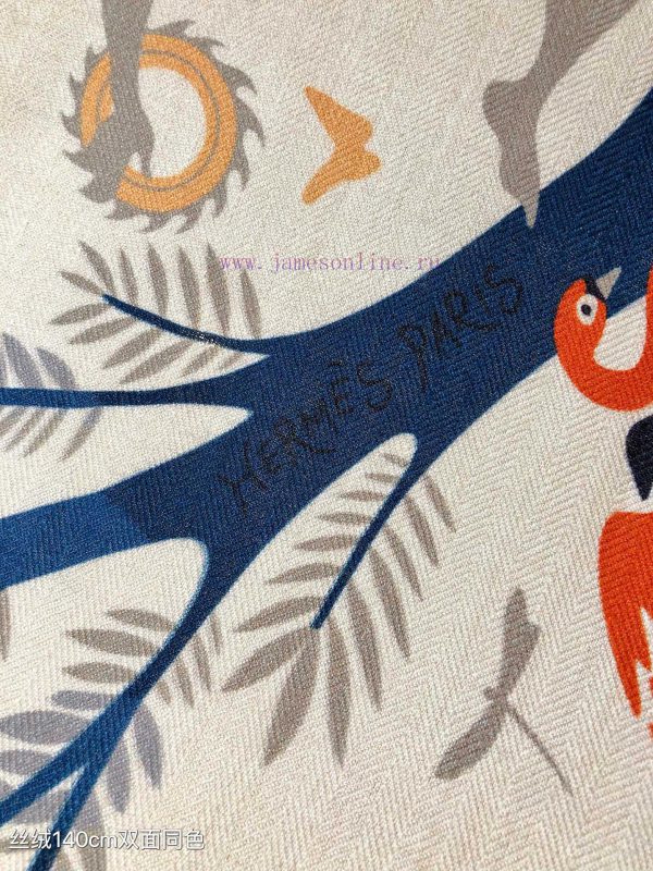RHMS2457 Double sided Same Color Original Hermes 140cm Velvet Square Scarf The Magic of Orphupn3u6d1 - Image 6