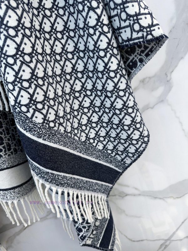 ️ Letter Overlapping DIOR Dior CD Jacquard Logo Printed Large Square Scarf Shawl Blanket Thrp6nzmrha - Image 4