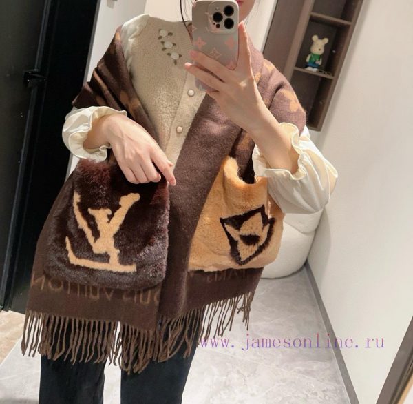 - L Pocket Cashmere Long Scarf LV New Shawl Scarf, Continuing the Winter Classic ️ Cashmere cq2utqwd