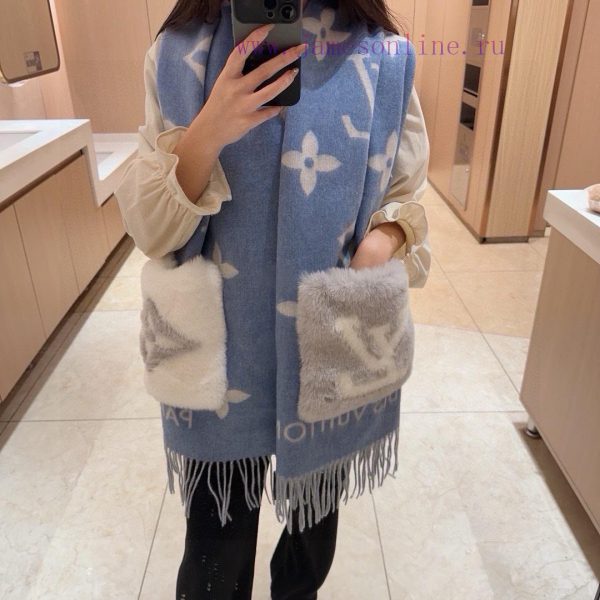 - L Pocket Cashmere Long Scarf LV New Shawl Scarf, Continuing the Winter Classic ️ Cashmere 5ici4pdu