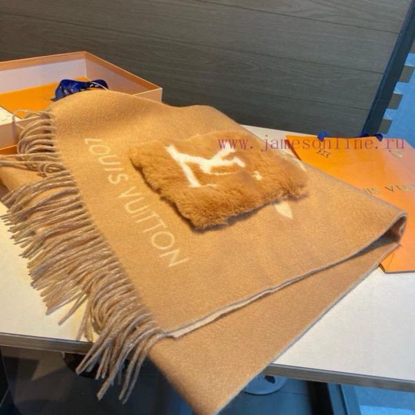 - L Pocket Cashmere Long Scarf LV New Shawl Scarf, Continuing the Winter Classic ️ Cashmere 1m566gt2 - Image 5