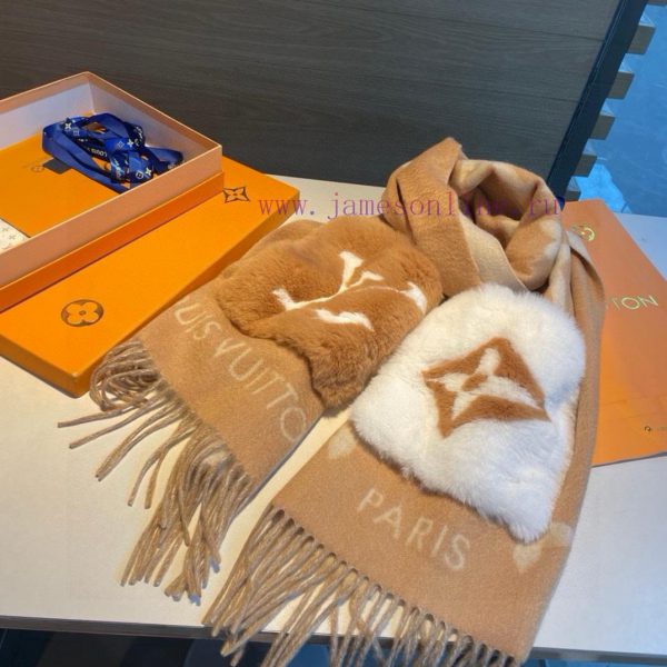 - L Pocket Cashmere Long Scarf LV New Shawl Scarf, Continuing the Winter Classic ️ Cashmere 1m566gt2 - Image 8