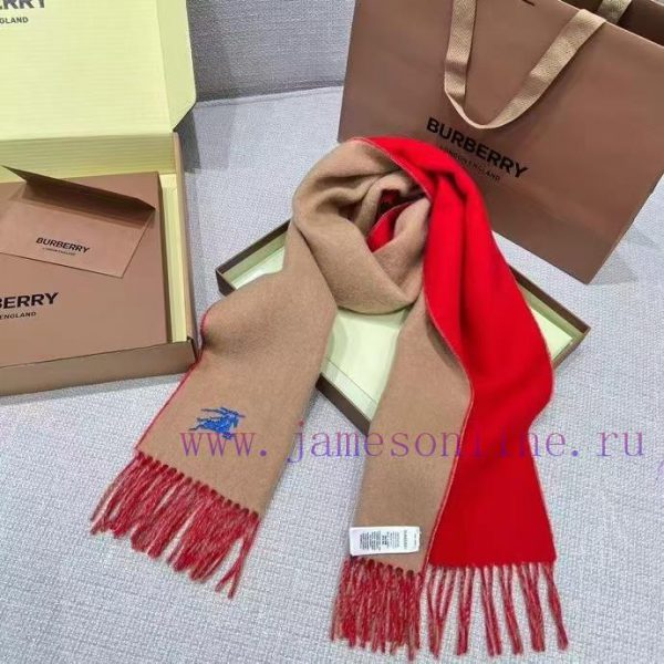 𝐁𝐔𝐑𝐁𝐄𝐑𝐑𝐘 Double sided solid color embroidered long scarf official website synchronized new ️j98i9q0k - Image 4