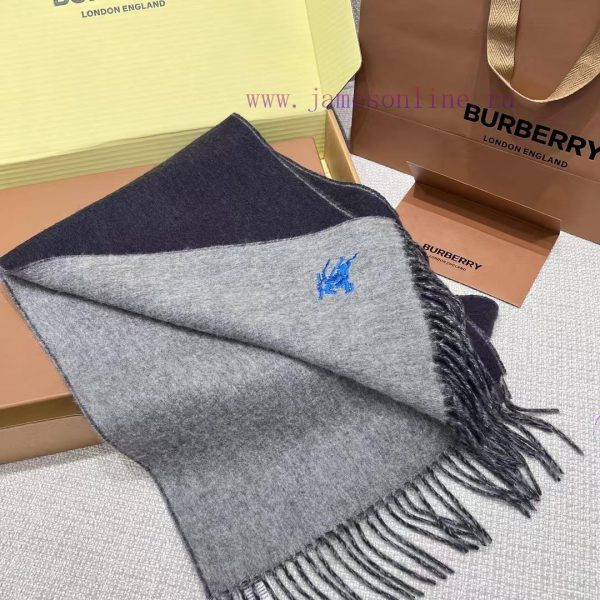 𝐁𝐔𝐑𝐁𝐄𝐑𝐑𝐘 Double sided solid color embroidered long scarf official website synchronized new ️jepk0tth - Image 3