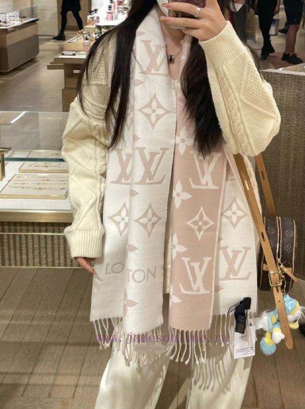 ️ Donkey brand essential double-sided presbyopia wool scarf~The presbyopia element is reallyihuoq66k - Image 3