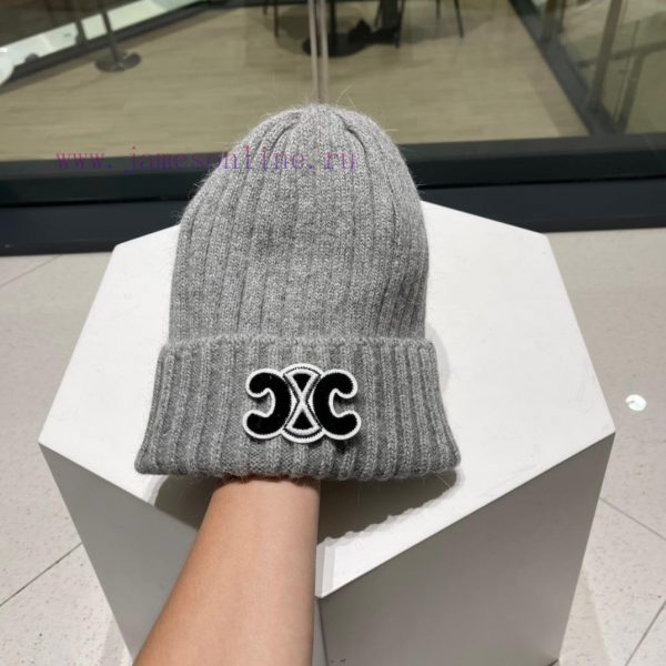 CELINE new rabbit fur knitted yarn hat for autumn and winter, super popular with first-class0tg5edbh - Image 4