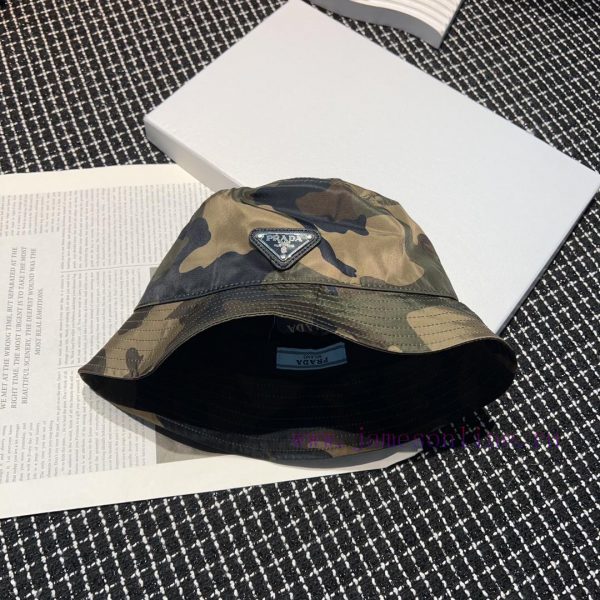 Prada Fisherman's Hat 2024 Summer Latest Camouflage Fisherman's Hat, Each Style is Versati7h698x7n