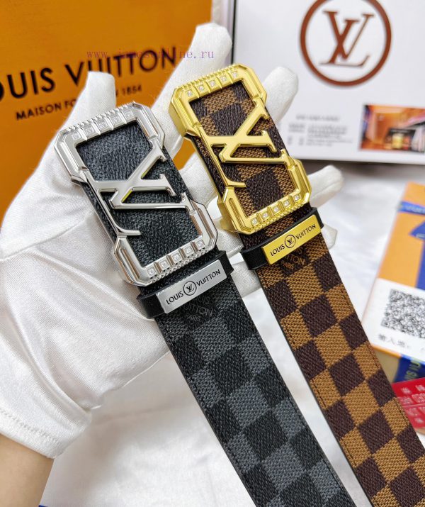 Belt LV Louis Vuitton inlaid with full diamondsThe waistband is replicated with 100% head la vjzdhiuc