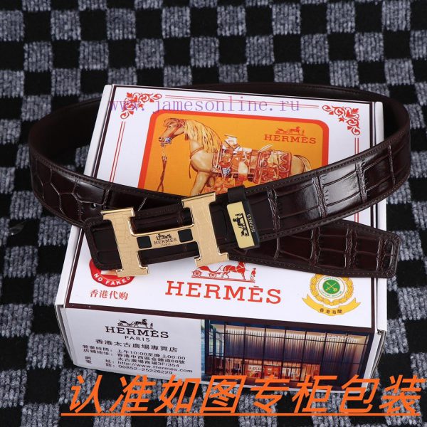 Men's belt HermesMen's leather belt is made of 100% head layer cowhide, ensuring that the 24 9kojqswk - Image 3