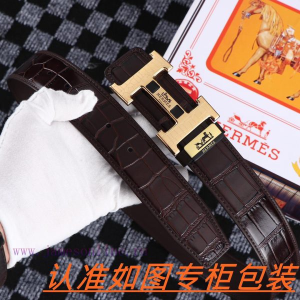 Men's belt HermesMen's leather belt is made of 100% head layer cowhide, ensuring that the 24 9kojqswk - Image 5