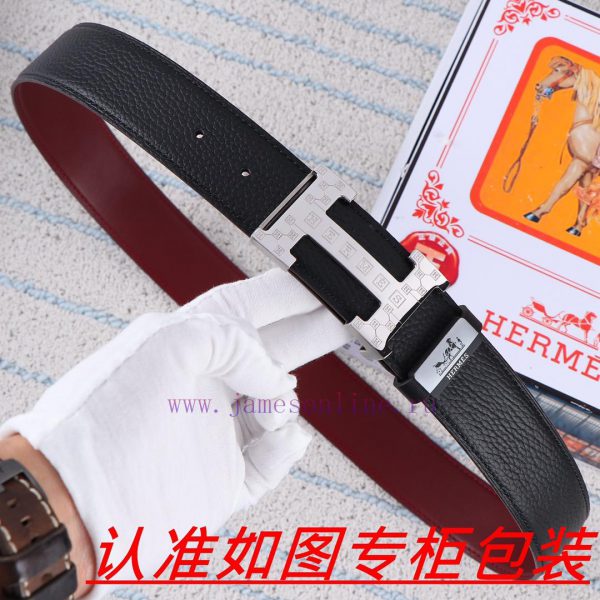 Hermes ️The material is made of 100% top layer cowhide, ensuring that 24k pure steel buckles wjuzljcd - Image 5